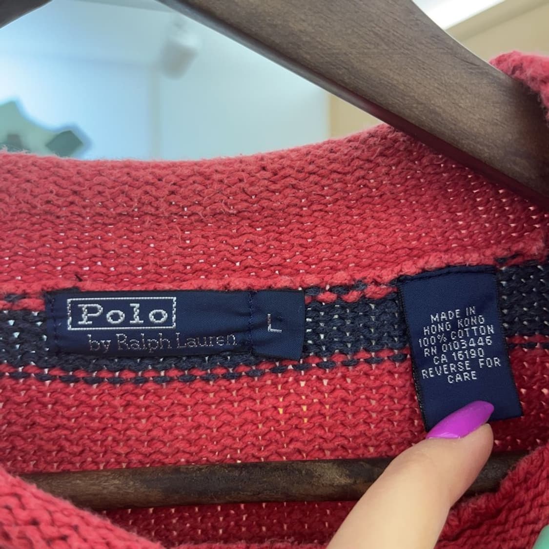 폴로 랄프로렌 빈티지 레트로 스트라이프 홀리데이 니트  L C07309 상품이미지5