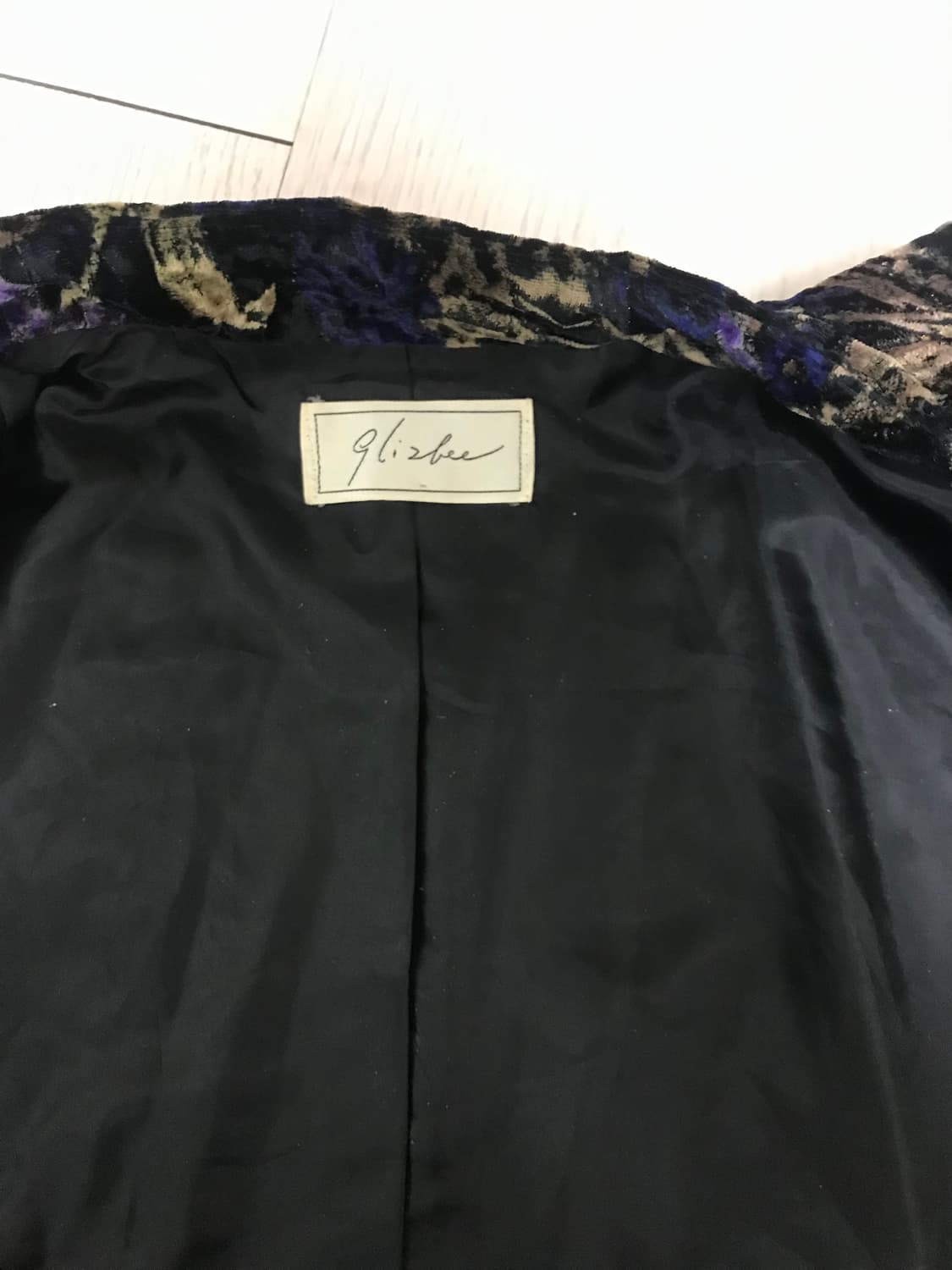 퍼플(보라) 플라워 꽃 벨벳 자켓(잠바) 상품이미지9