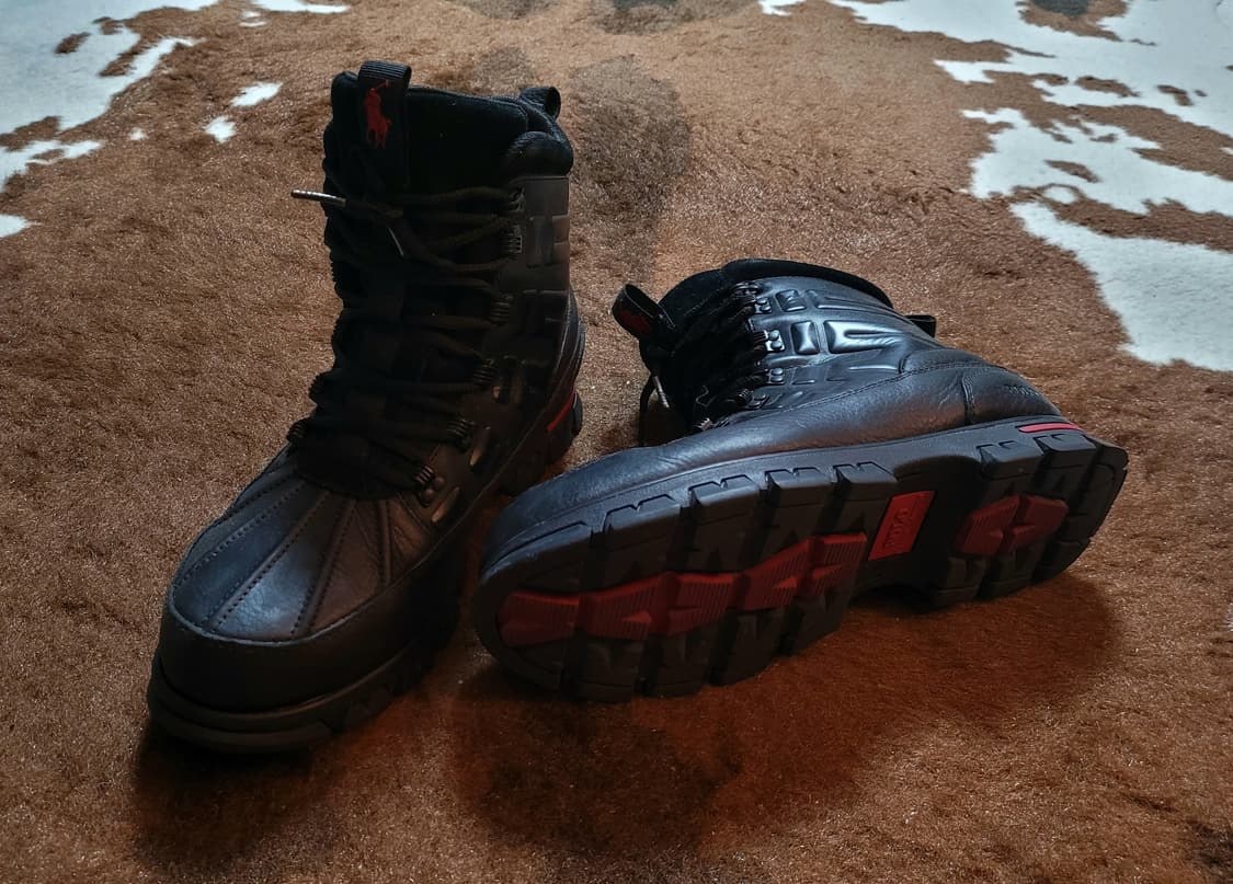 폴로 랄프로렌 남성용 라이더 블랙 가죽 앵글부츠(10.5) 상품이미지4