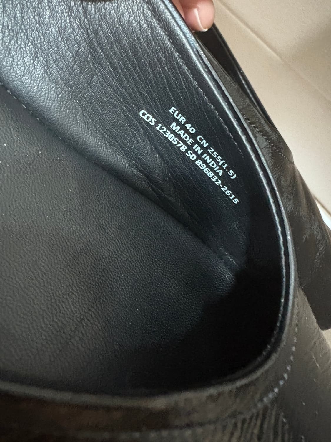 코스 스퀘어 토 발레 플랫 블랙 40 상품이미지4