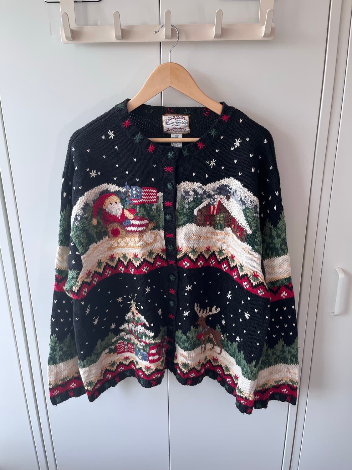 Heirloom collection 크리스마스 풍경 니트 가디건  상품이미지8