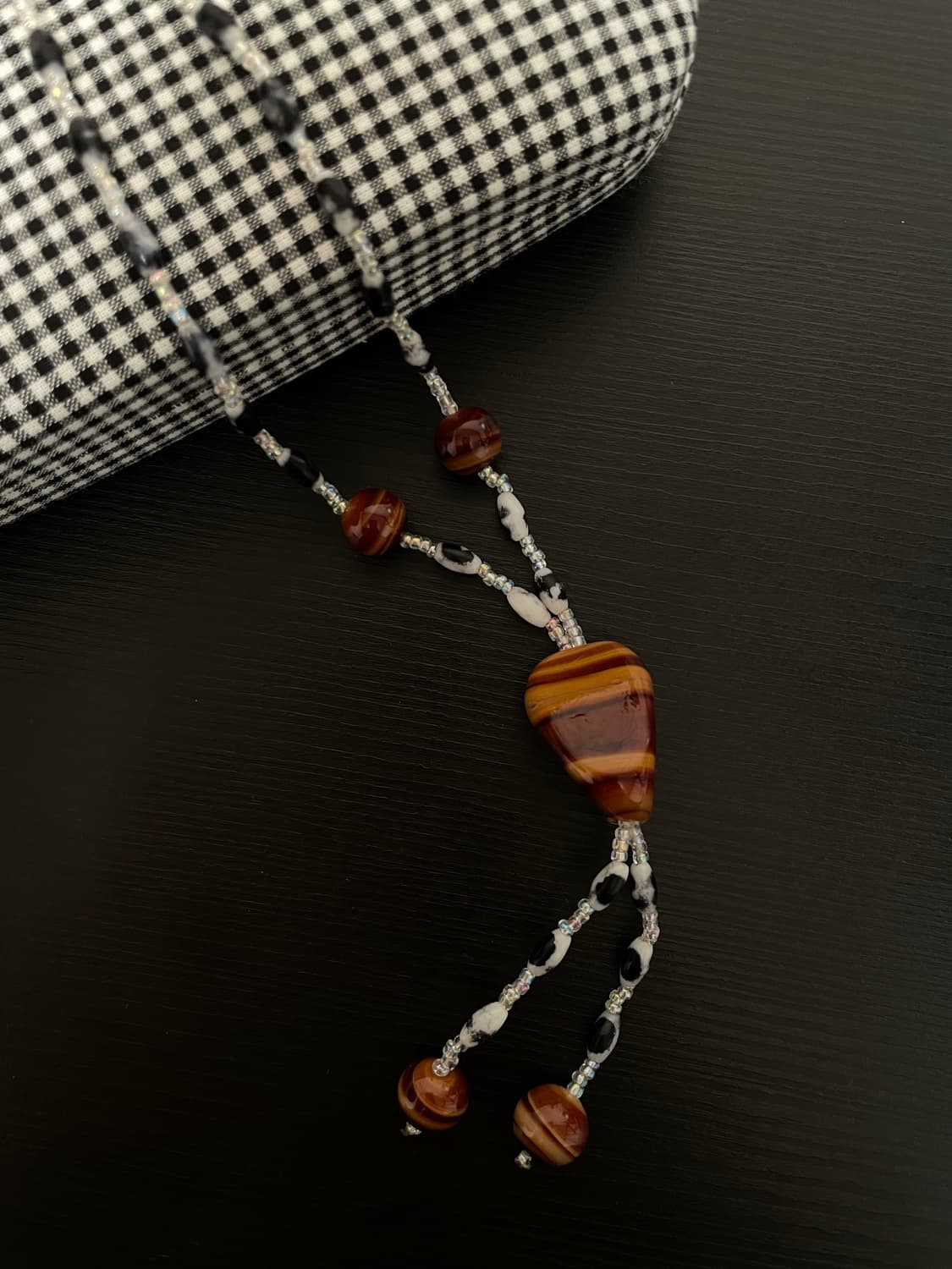 빈티지 오리엔탈 히피 비즈 롱목걸이 상품이미지1