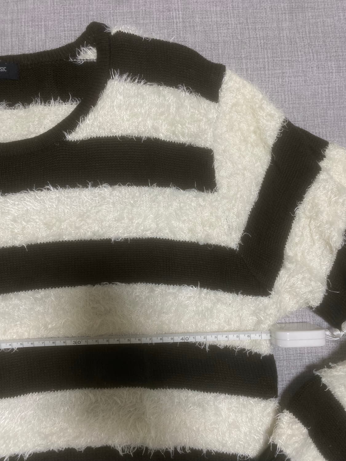 일본빈티지 Finalbasic 바선생 스트라이프 모헤어니트스웨터 상품이미지3