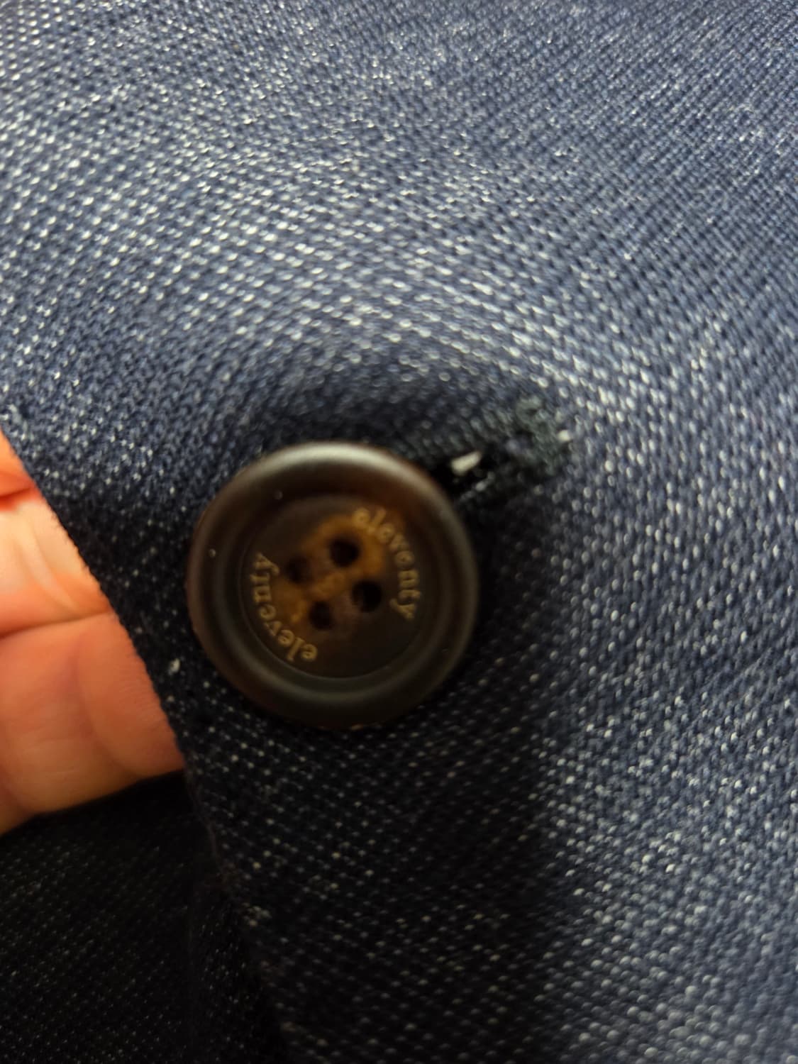 (3회 착용)(ITALY)ELEVENTY 데님 블레이저 인디고 패치 자켓 상품이미지5