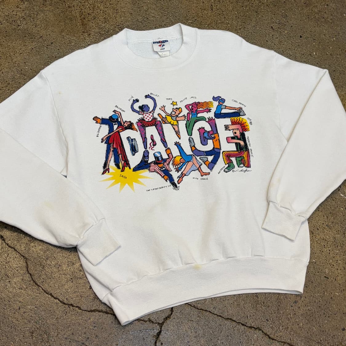 90s USA 미국 빈티지 DANCE 아트로고 맨투맨 상품이미지2