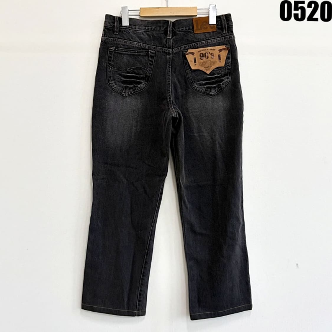 Lee 워싱 블랙 데님 팬츠 84-97 0520 상품이미지8