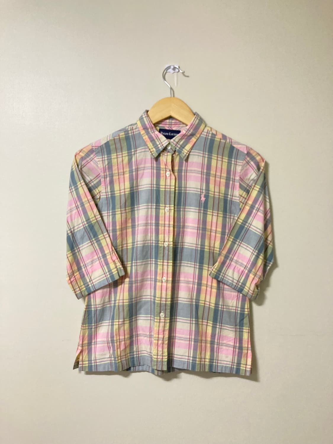 말차딸기우유체크 폴로반팔셔츠 상품이미지1