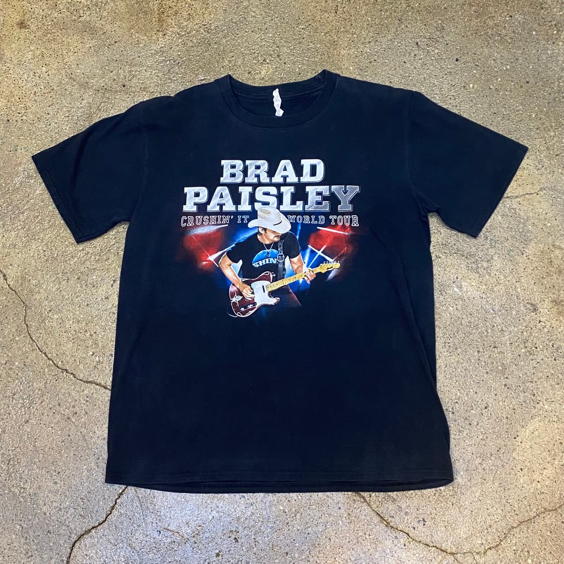 미국 빈티지 브래드 페이슬리 콘서트 투어티 락티셔츠 반팔티 상품이미지1