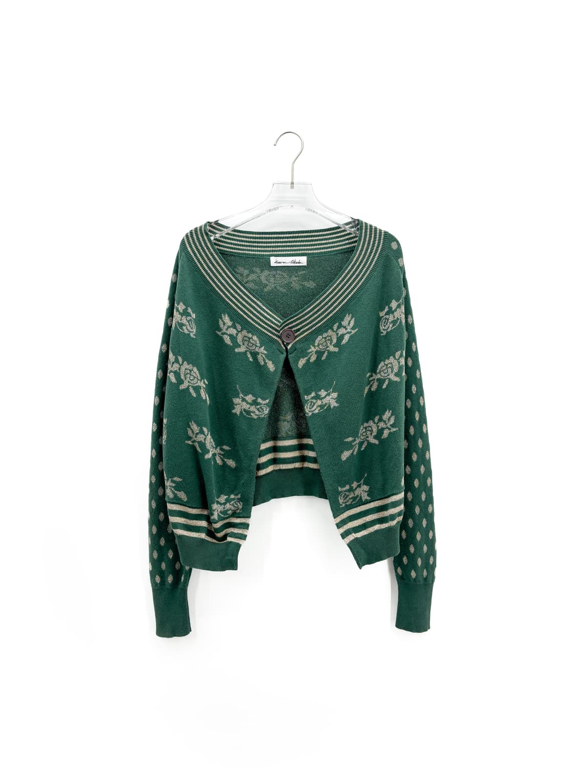 빈티지 메탈릭 로즈 가디건  상품이미지1