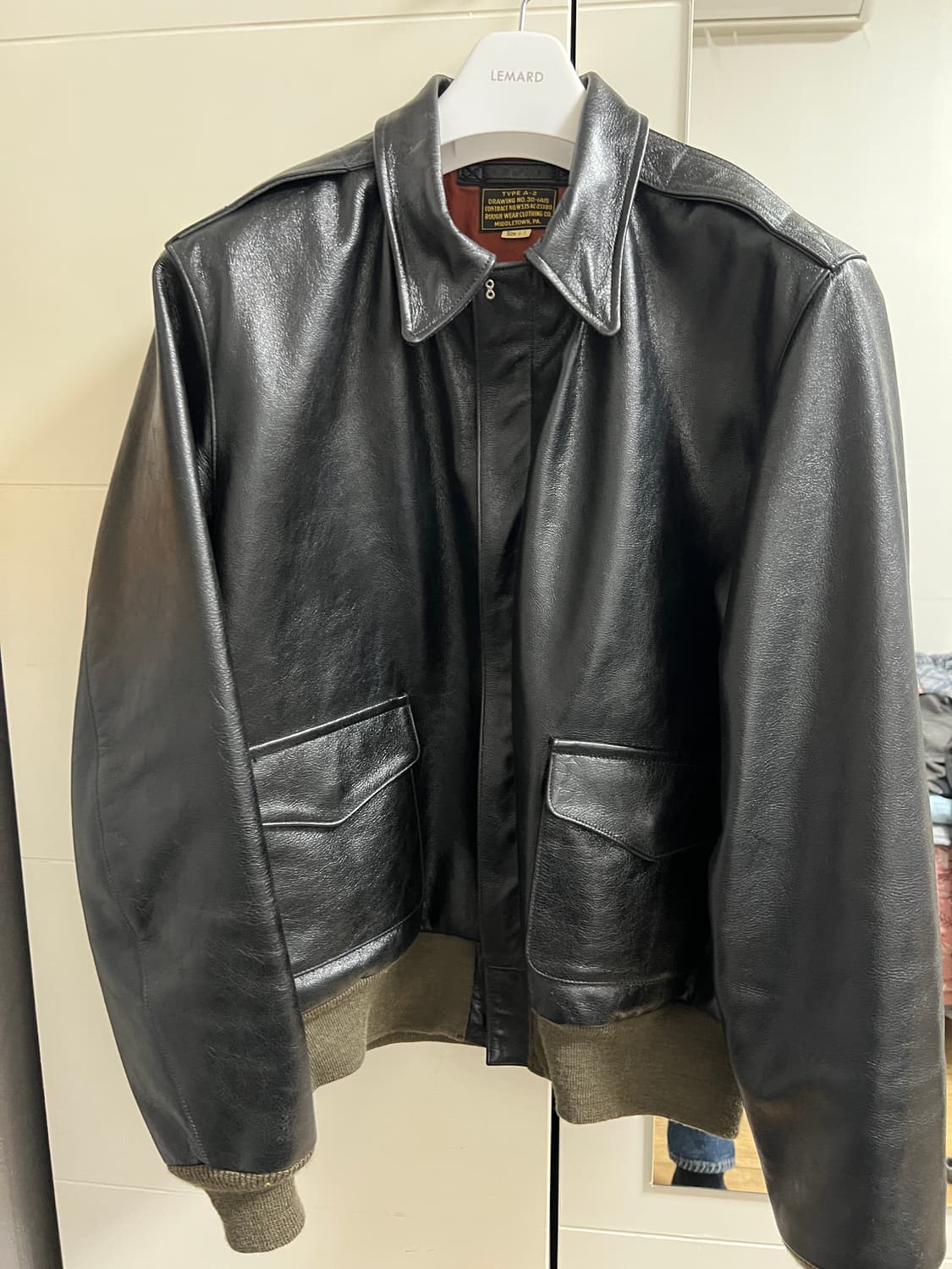 택포75) 아카펠라클로딩 A-2 자켓 46 홀스하이드 말가죽 a2 상품이미지1