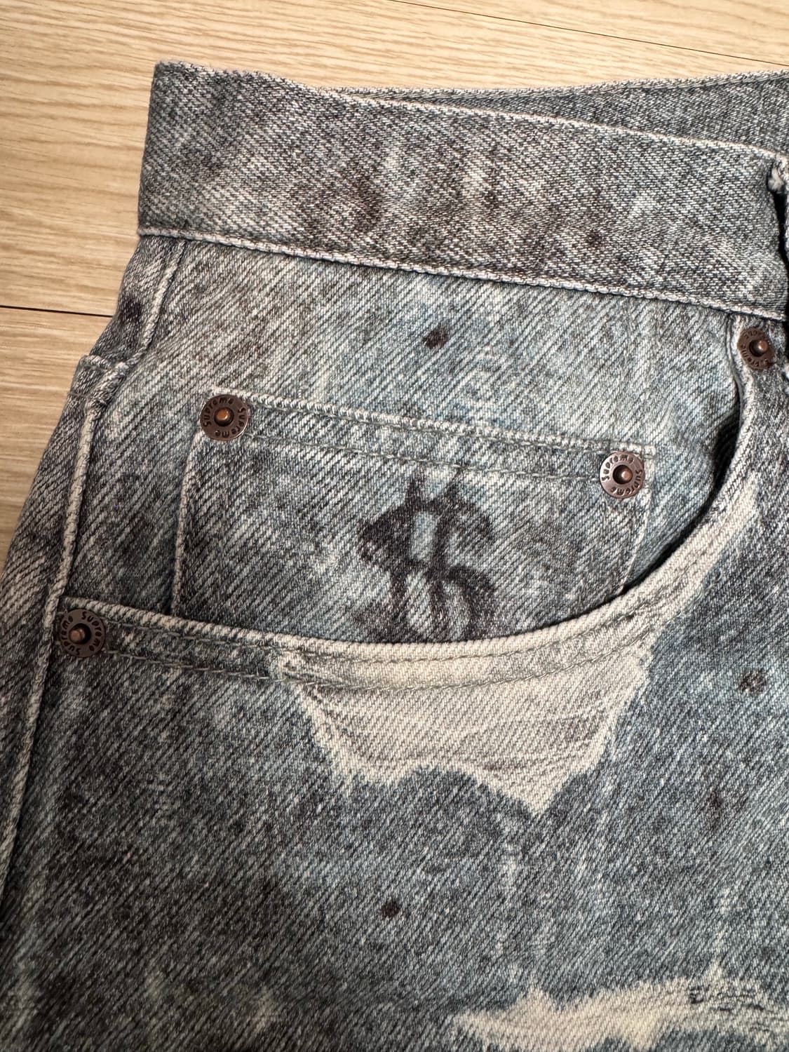 [30] 슈프림 HJR 트롱프뢰유 루즈핏 진블루 상품이미지5