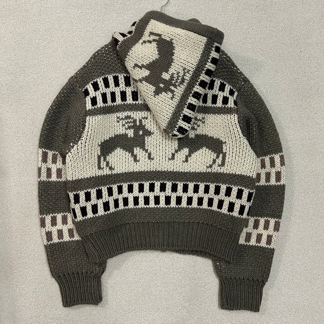 (F) 더오픈프로덕트 자카드 코위찬 니트집업  상품이미지5