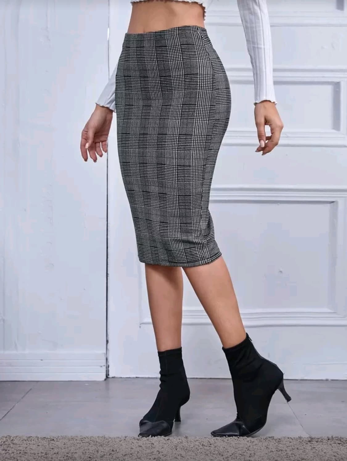 (새옷) 밴딩 체크롱스커트 M사이즈 상품이미지4