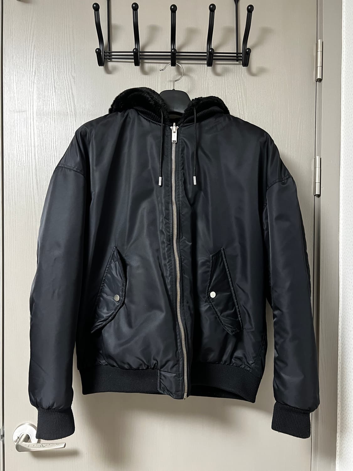 자라 리버시블 후드 점퍼 블랙 XL 상품이미지1