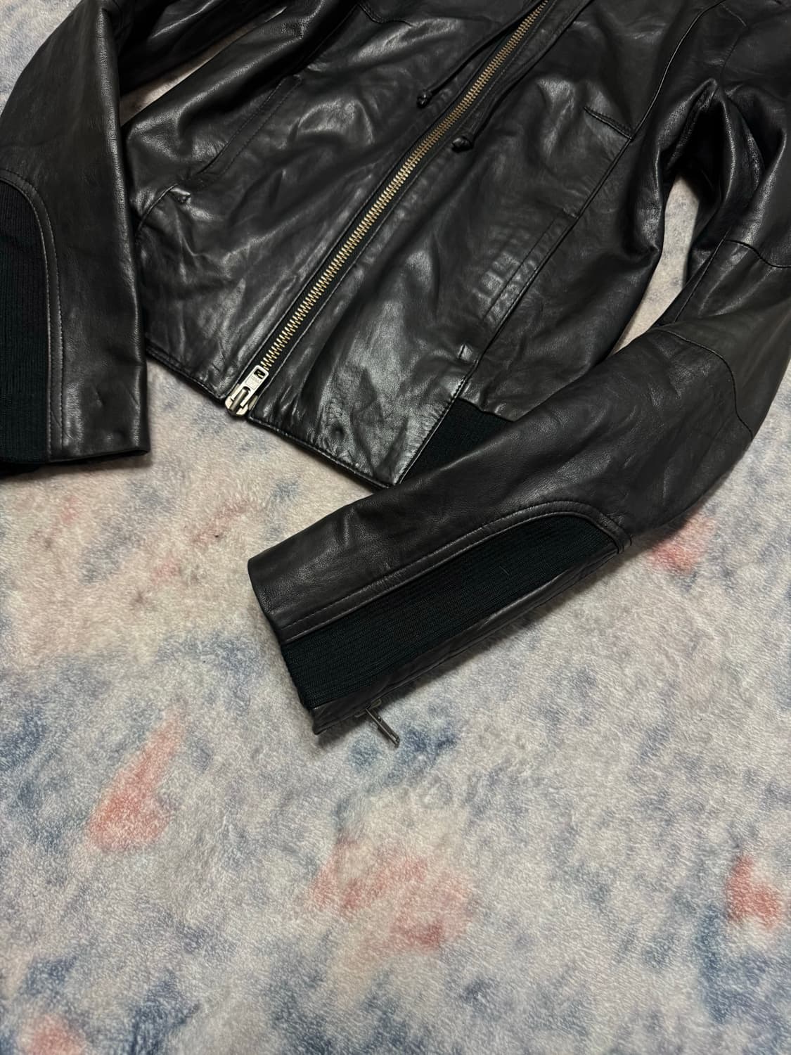 Moussy 00s lamb skin hood jacket 상품이미지6