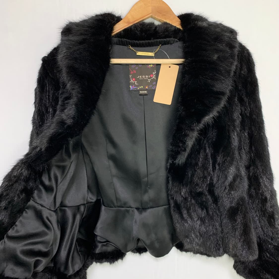 제시 뉴욕 빈티지 블랙 밍크 퍼 숏 코트 여성 퍼자켓 상품이미지6