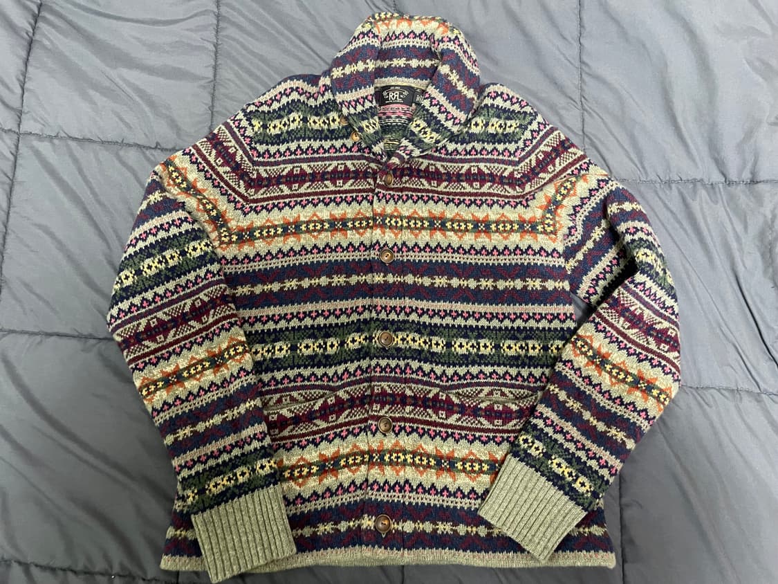 RRL 더블알엘 페어아일 울 캐시미어 가디건 L 상품이미지3