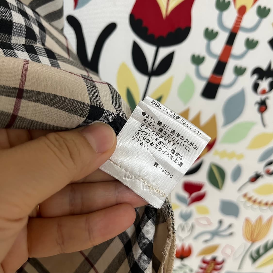 버버리 블루라벨 체크 원피스 36 상품이미지4