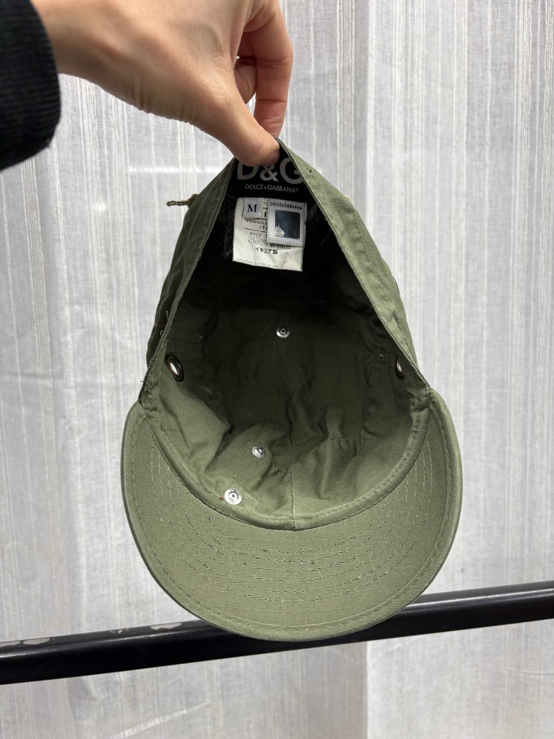 돌체엔가바나 밀리터리 카고 카키 캡 상품이미지8