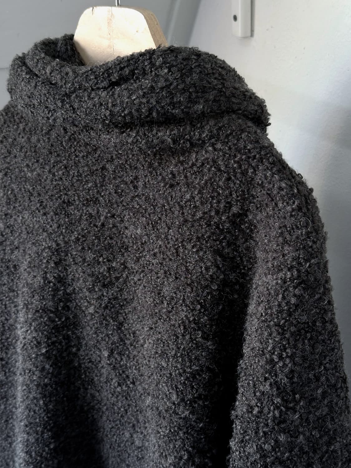 Boucle fabric 1B design wide jacket 상품이미지7