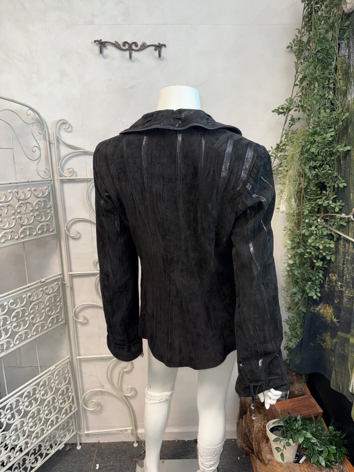 Black oriental details suede strap jk 상품이미지8