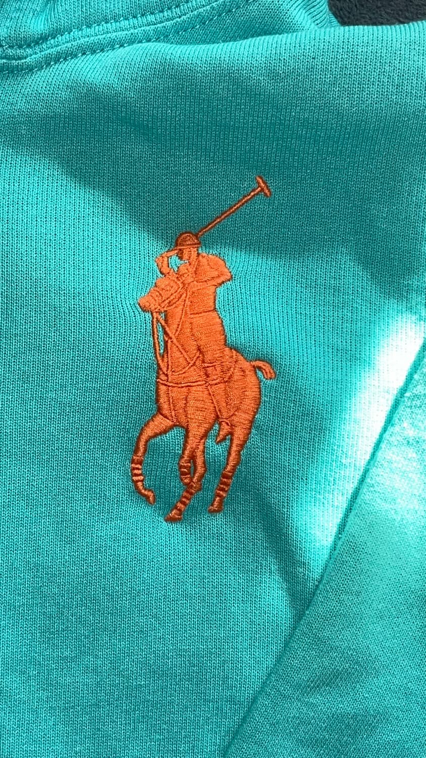 폴로 빅포니 민트 주황 후드집업 상품이미지2