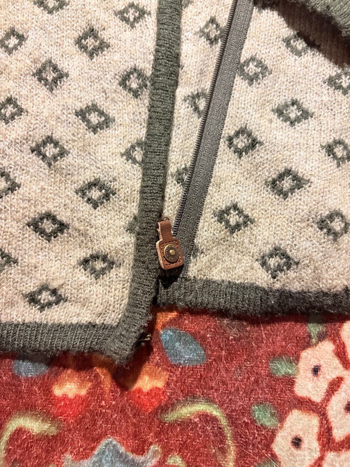 Nordic Pattern zip-up cardigan 상품이미지2