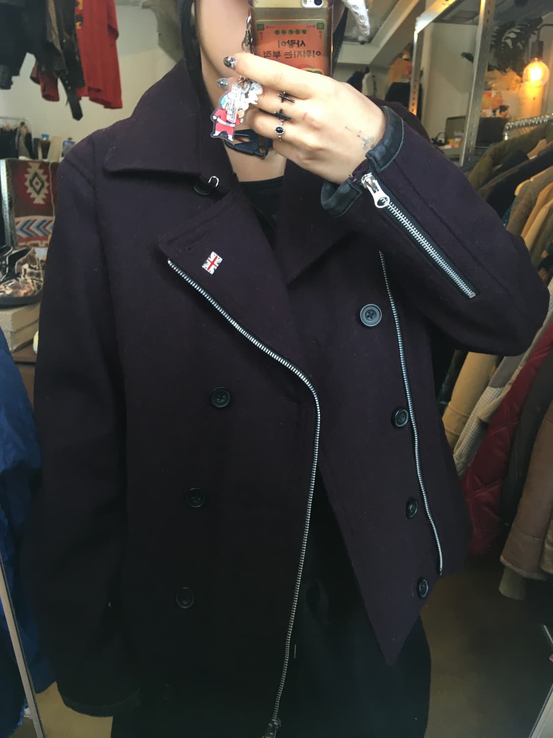 EDGE by RUPERT 모드계 더블라이더 피코트 울 자켓  상품이미지4