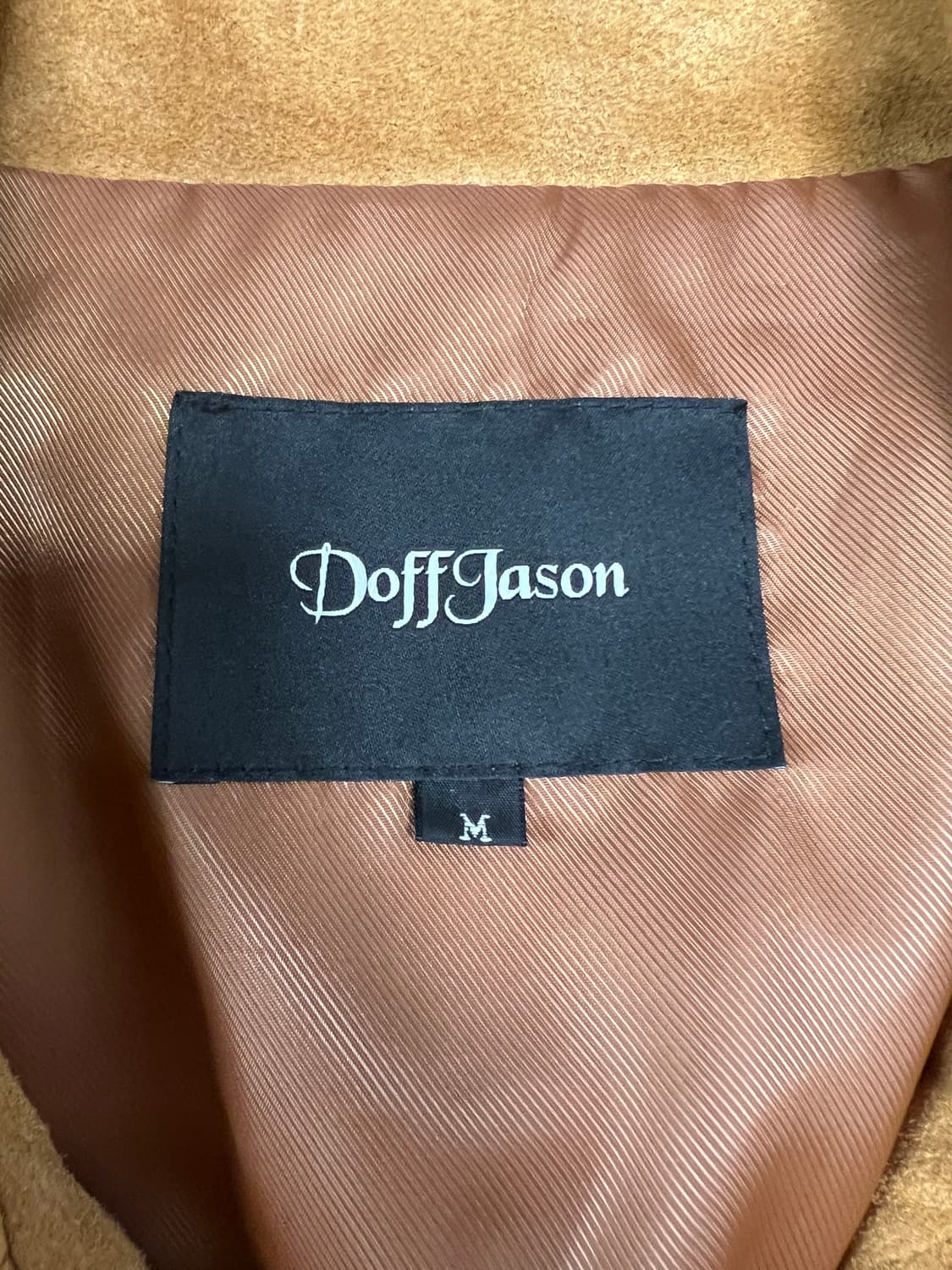 [M] 도프제이슨 리얼 소가죽 스웨이드 트러커 자켓 카멜 상품이미지6