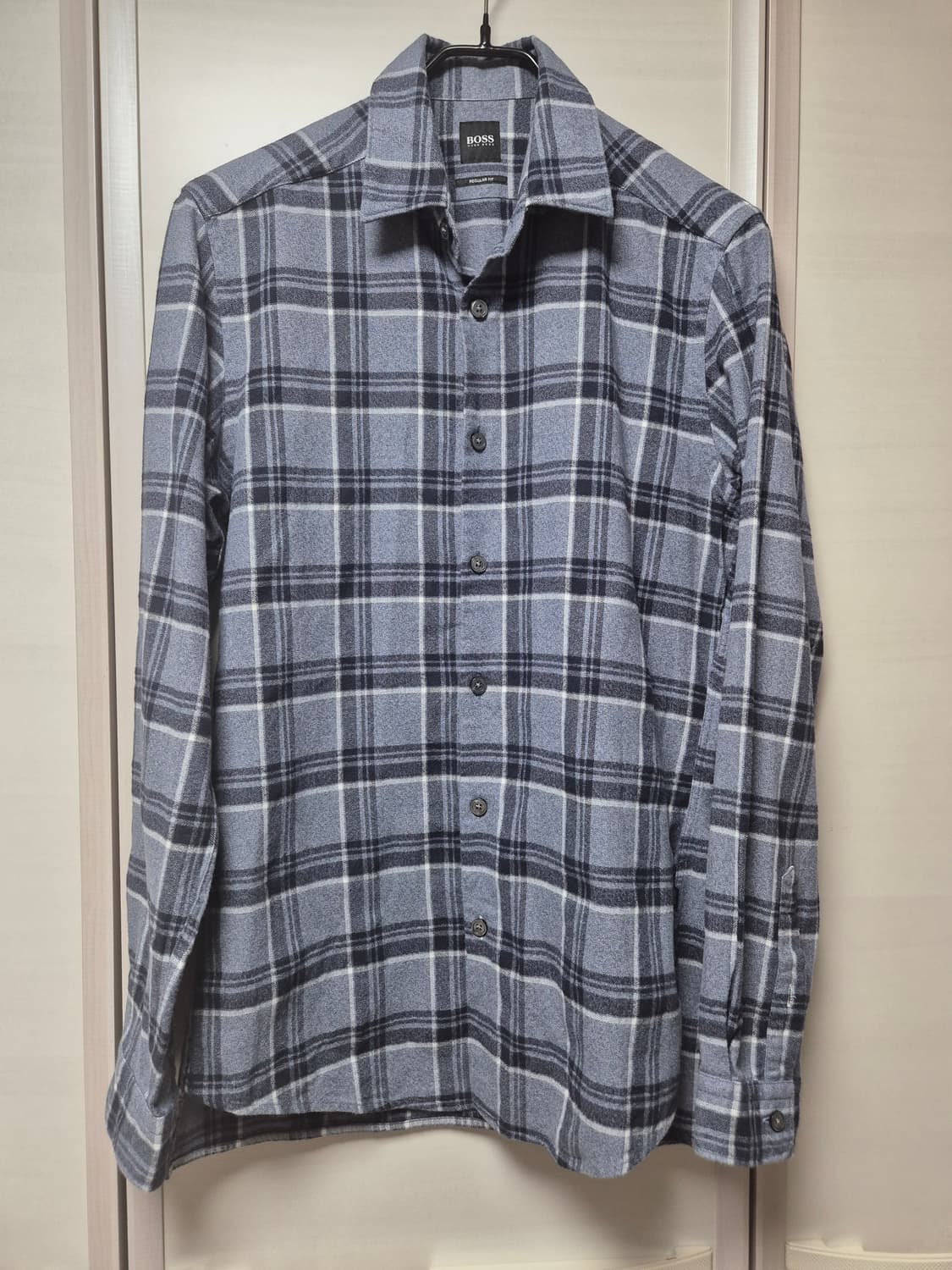 휴고보스 체크 셔츠 체크남방 S (100) 남성 상품이미지1