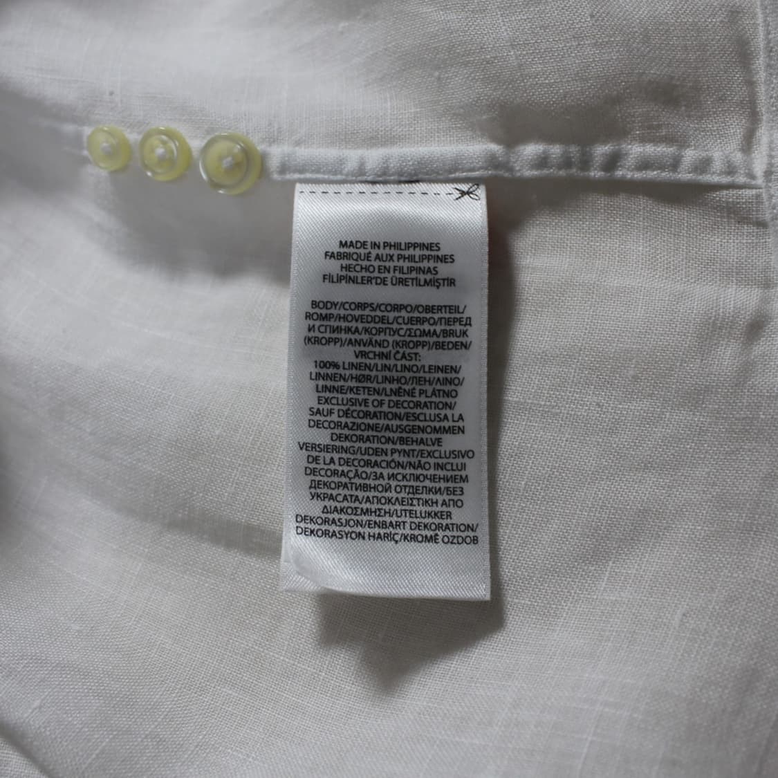 Polo 폴로 랄프로렌 화이트 리넨 셔츠 (큐알신형) 상품이미지6