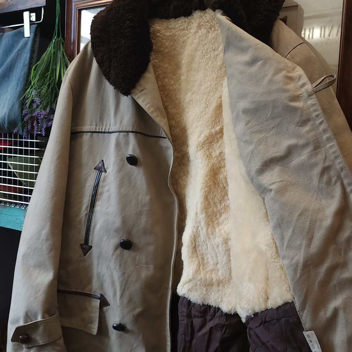 70s 프랑스 매키노 코트 반스토머 랜치코트 카키 52 상품이미지4