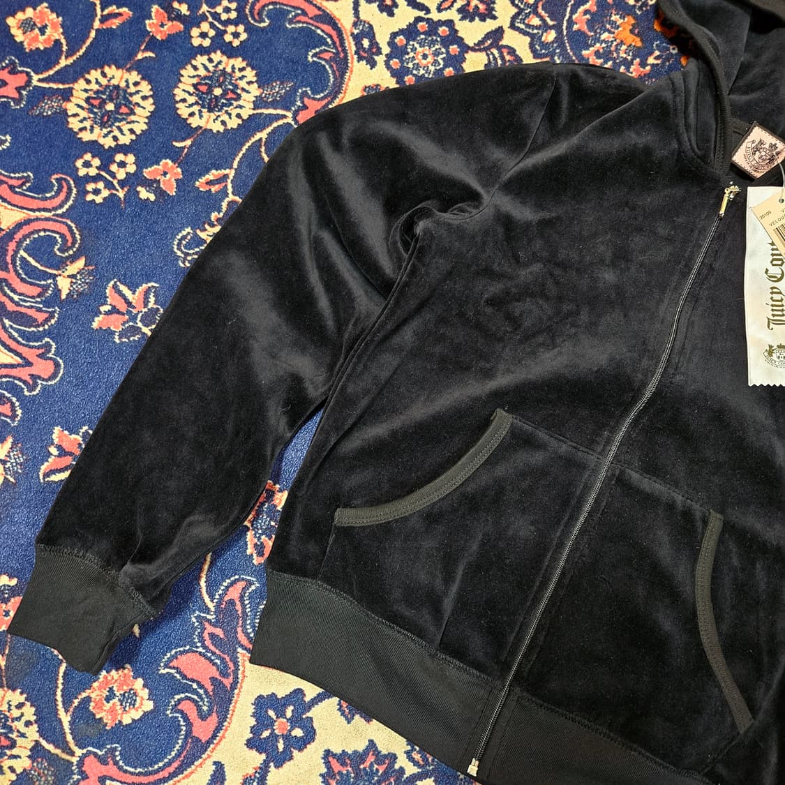 (미사용)쥬시꾸뛰르 y2k 시그니쳐 후드집업 M size 상품이미지4