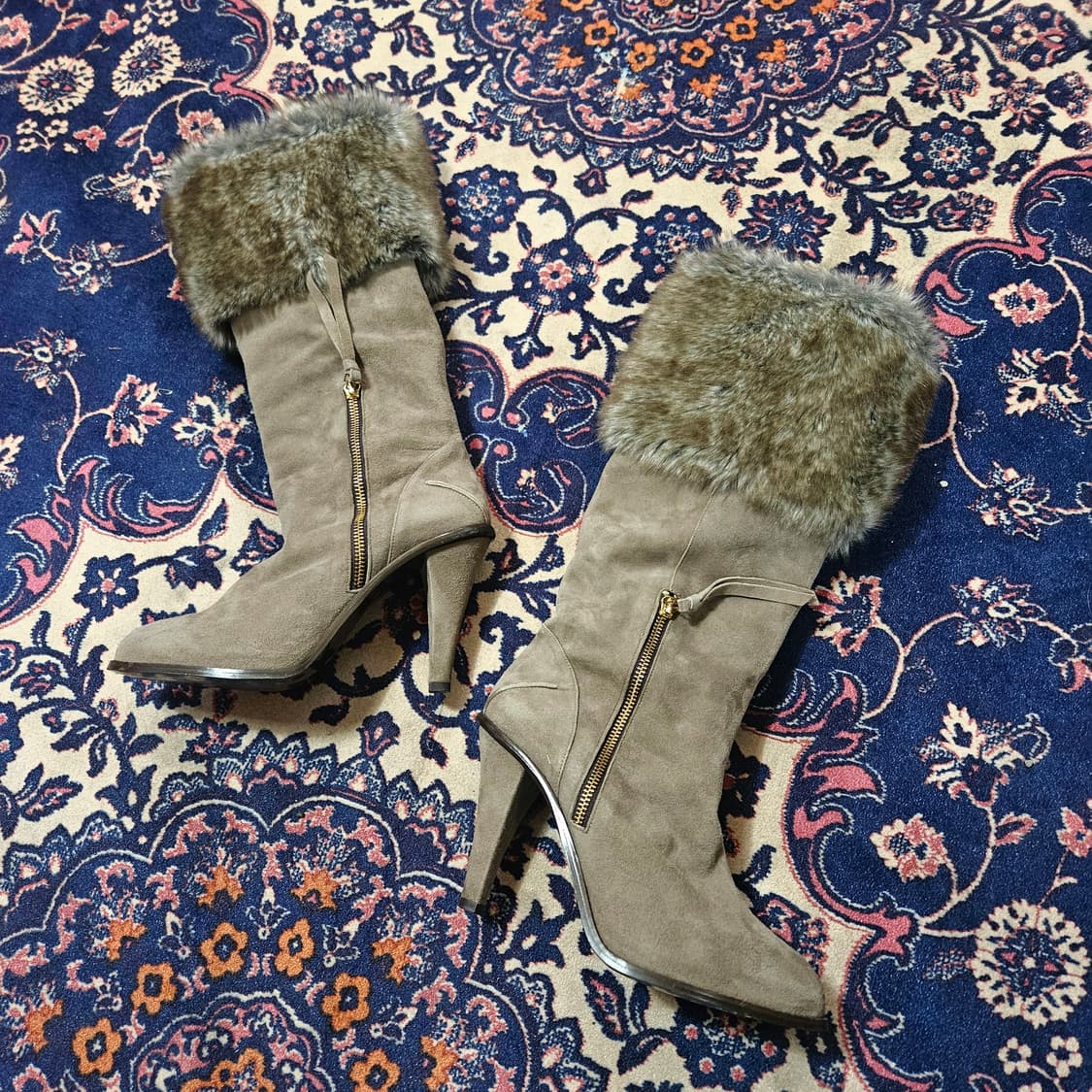 메긴(McGINN) 에코퍼 스웨이드 롤업 부츠 38size 상품이미지1