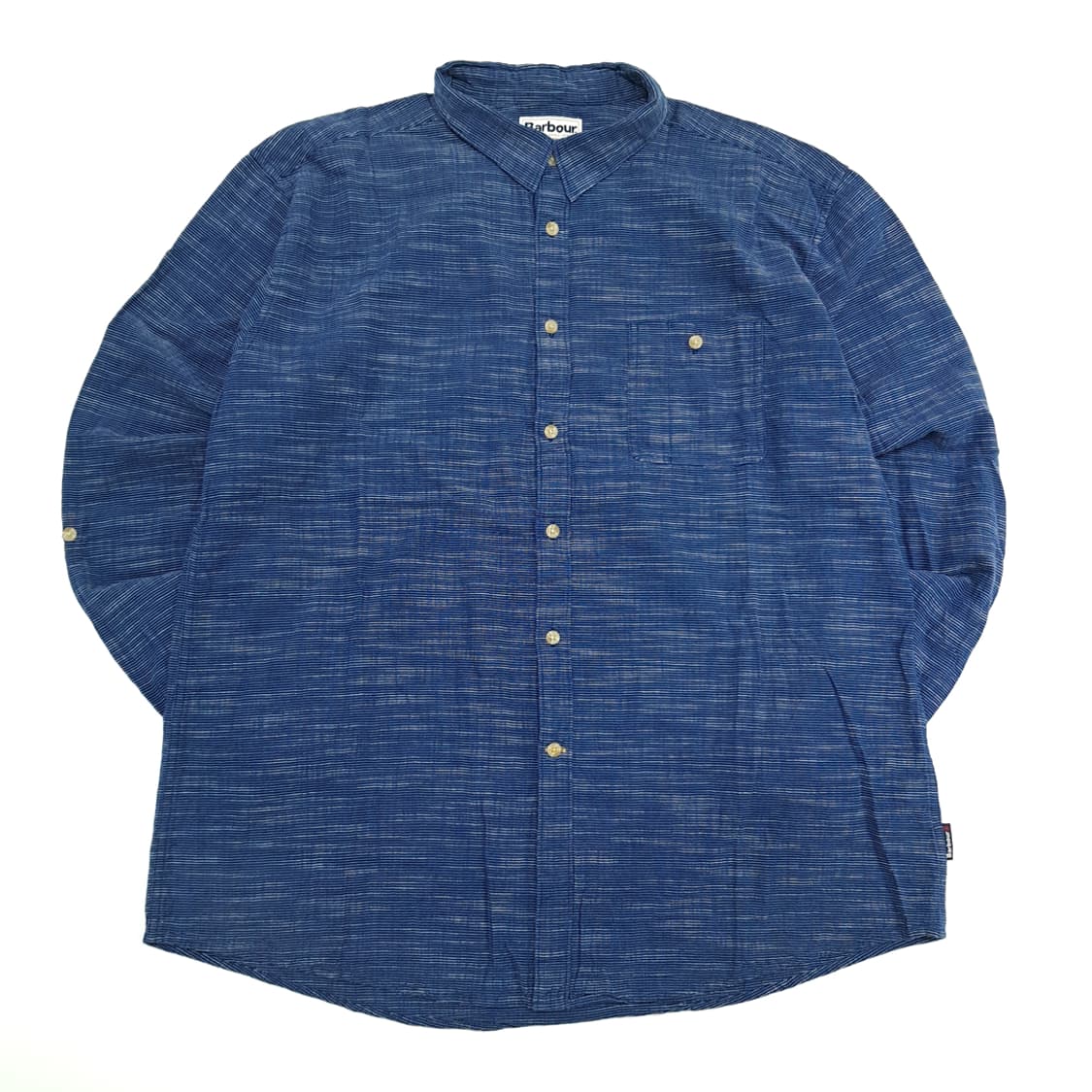 CN674 2XL 바버 인디고 슬럽 스트라이프 긴팔 셔츠 남방 상품이미지1