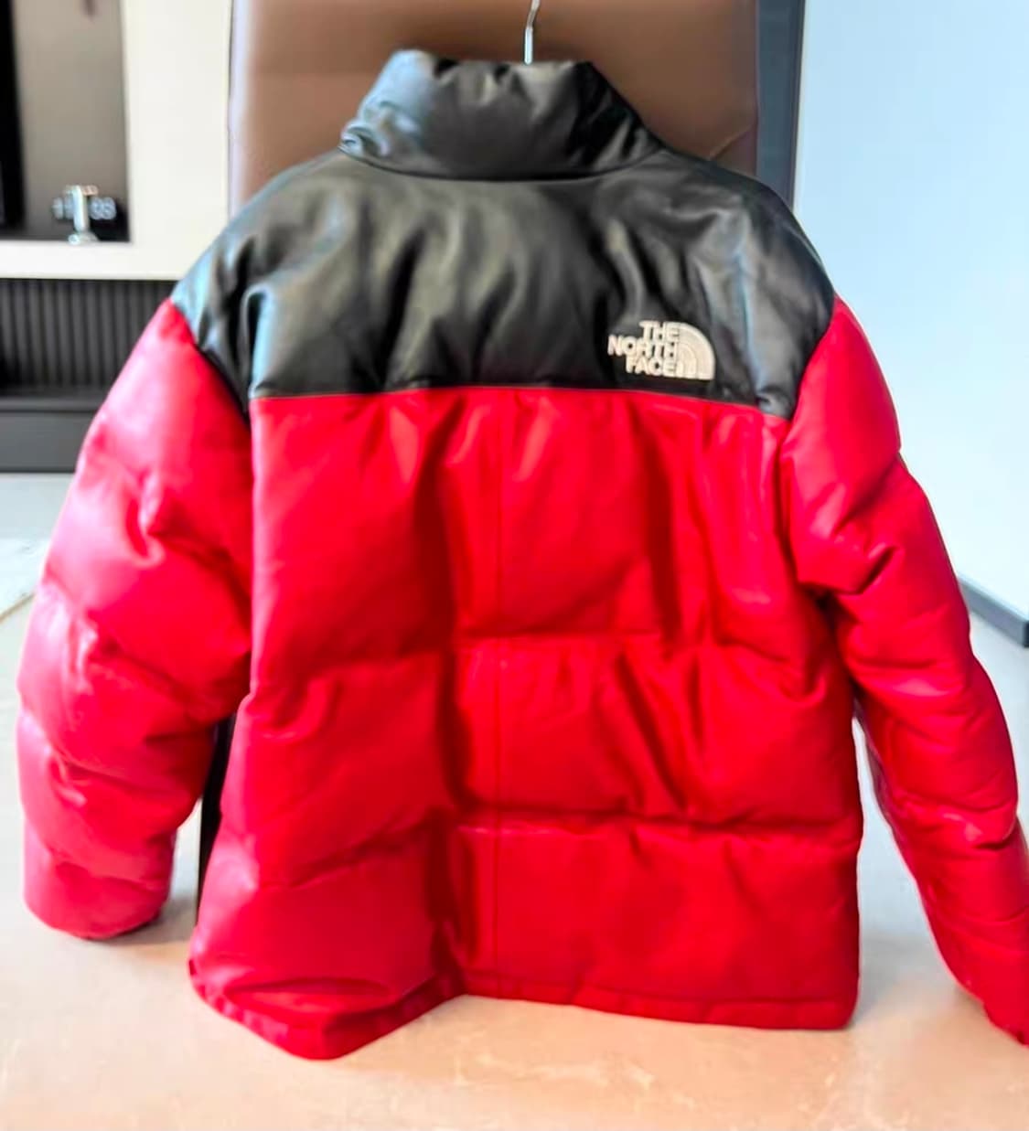 슈프림 x 노스페이스 레더눕시 레드 M 상품이미지2