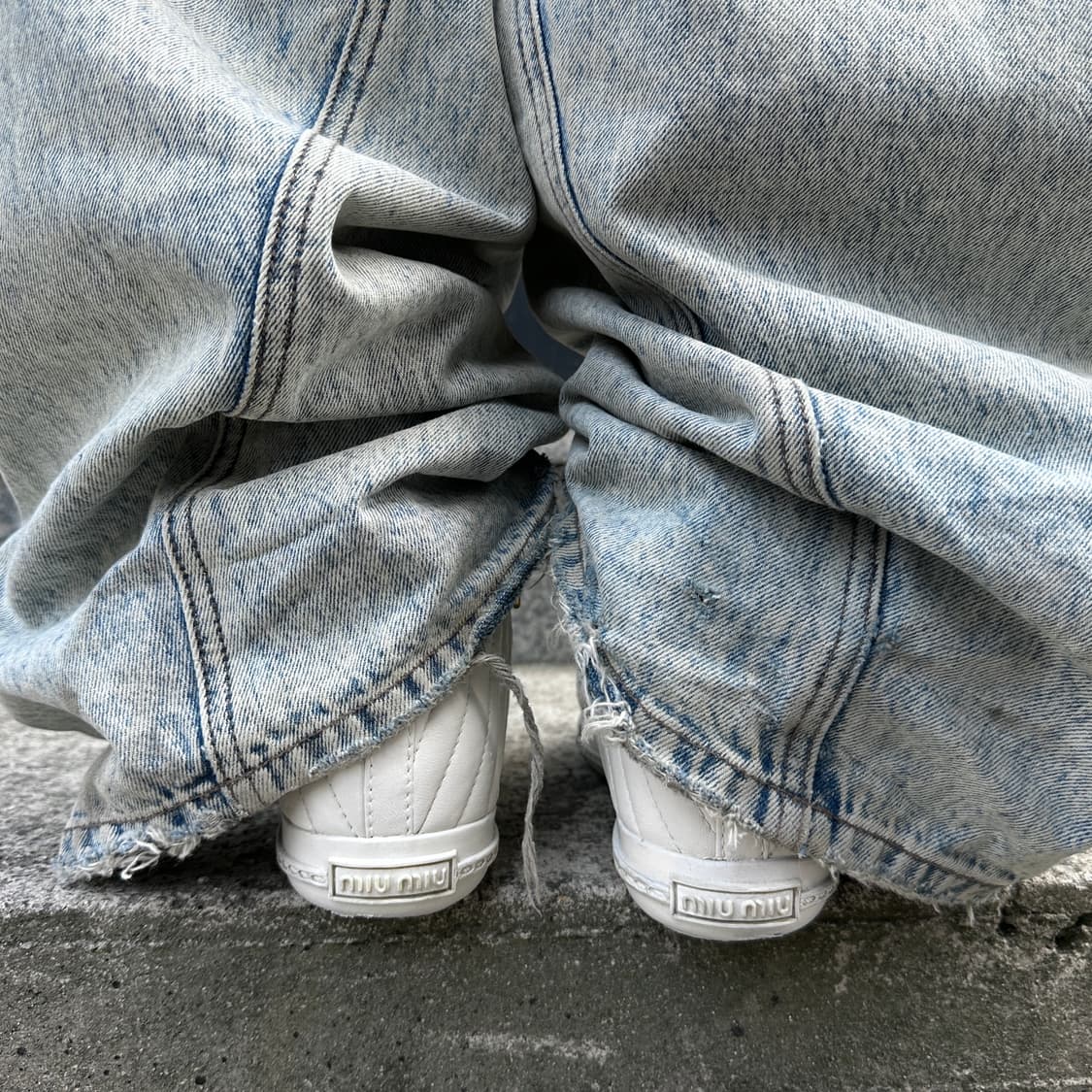 00s 미우미우 퀼팅 레더 포인트 토 하이탑 스니커즈 상품이미지10