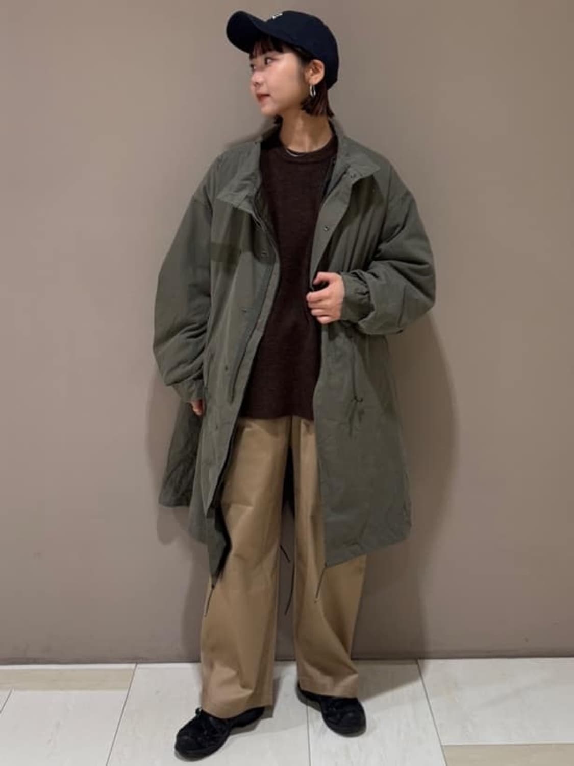 일본 프릭스 스토어 우먼스 M-65 야상 코트 올리브 상품이미지1