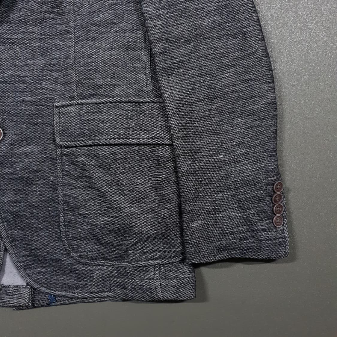 95)헨리코튼 클래식 테이스트 싱글 버튼 저지 블레이저 자켓 그레이 상품이미지5