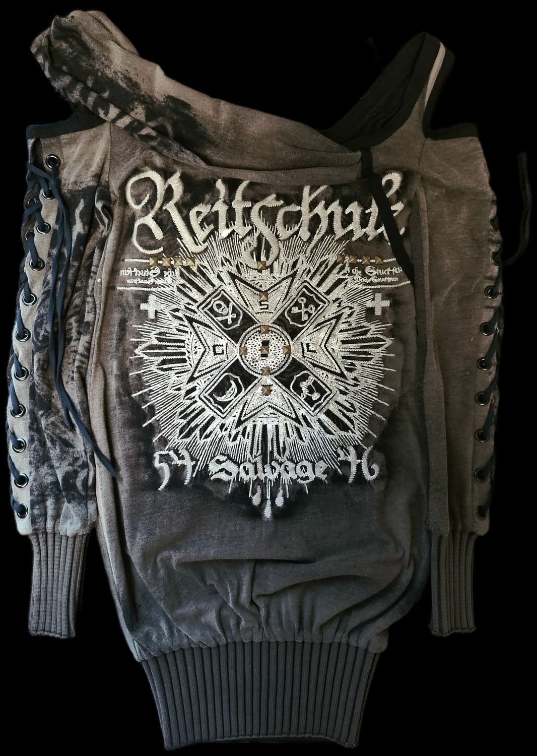 salvage 아일렛 오프숄더 롱슬리브 원피스 상품이미지3