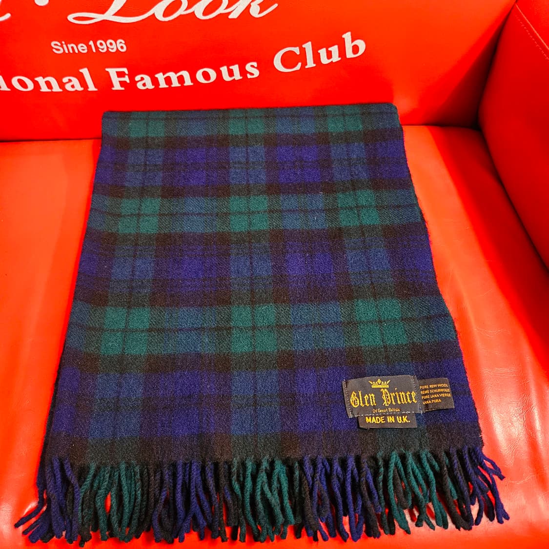 GlenPrince Rana Woll 100%  타탄 체크 머플러  상품이미지2