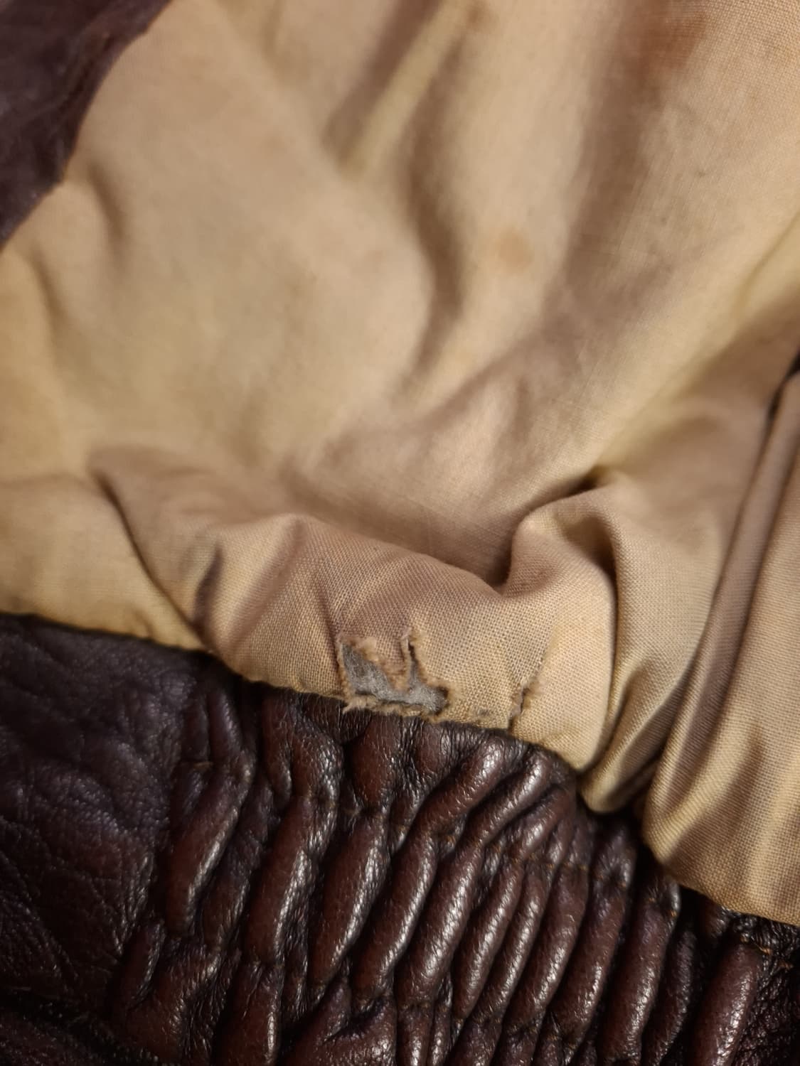 90's 국내산 밀리터리 A-1 리얼레더 항공자켓 상품이미지6