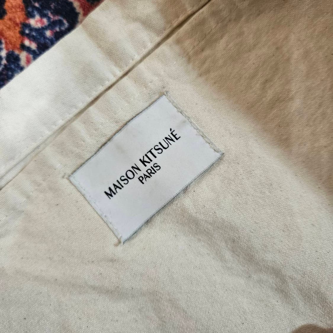 메종키츠네 폭스헤드 토트백 에크루 상품이미지5