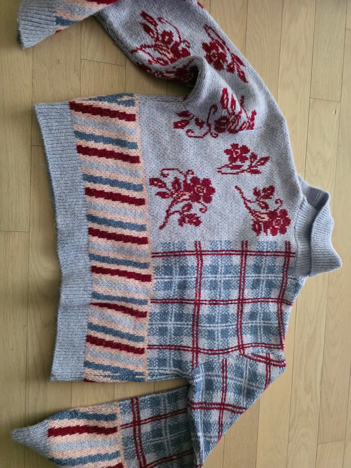 자라 패치워크 자카드 가디건 상품이미지4