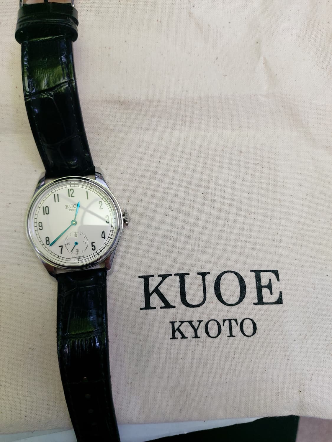 KUOE KYOTO 시계 블랙 가죽 밴드  상품이미지6