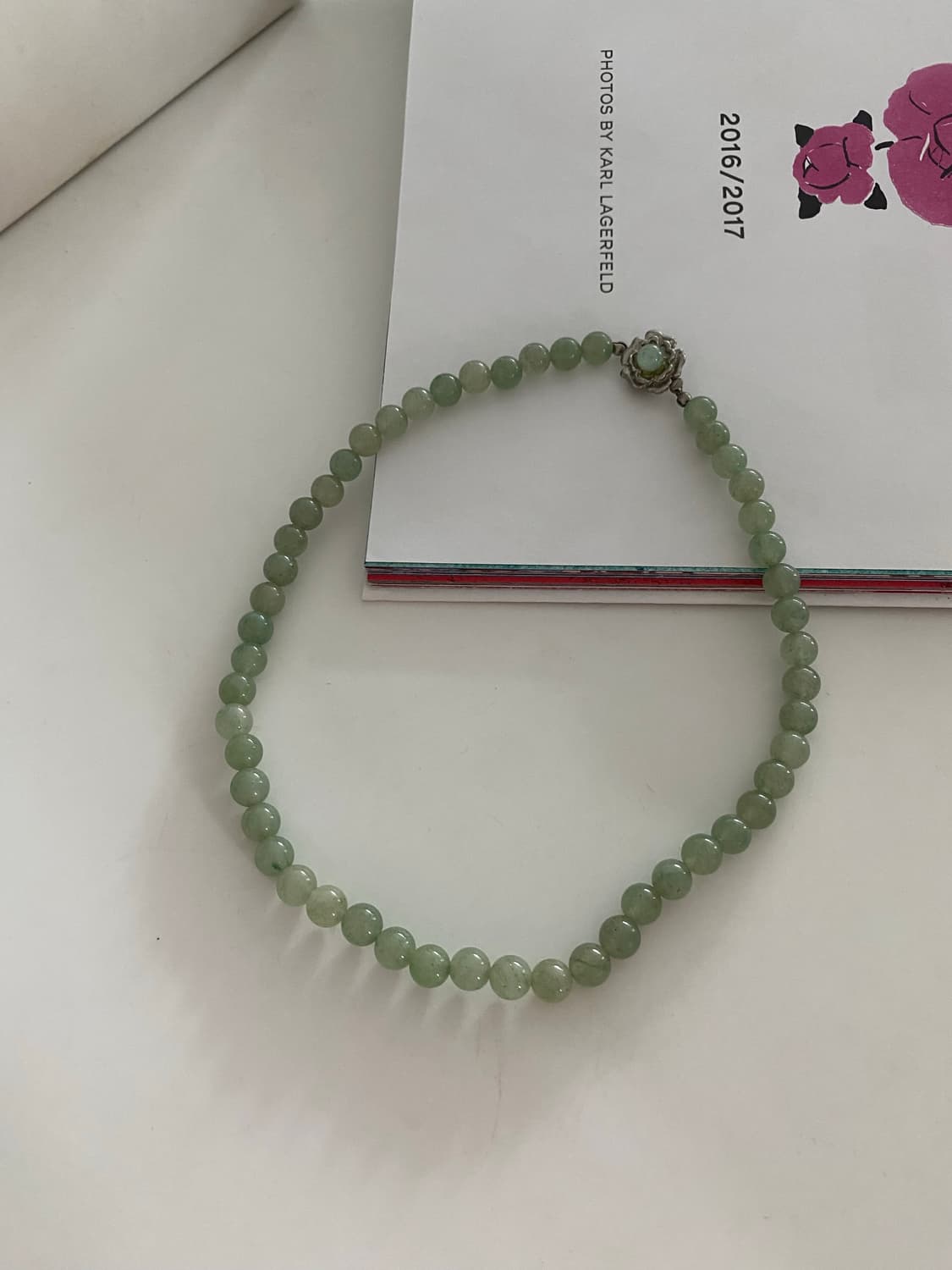 일본수입 연그린 스톤 비즈 목걸이 상품이미지4