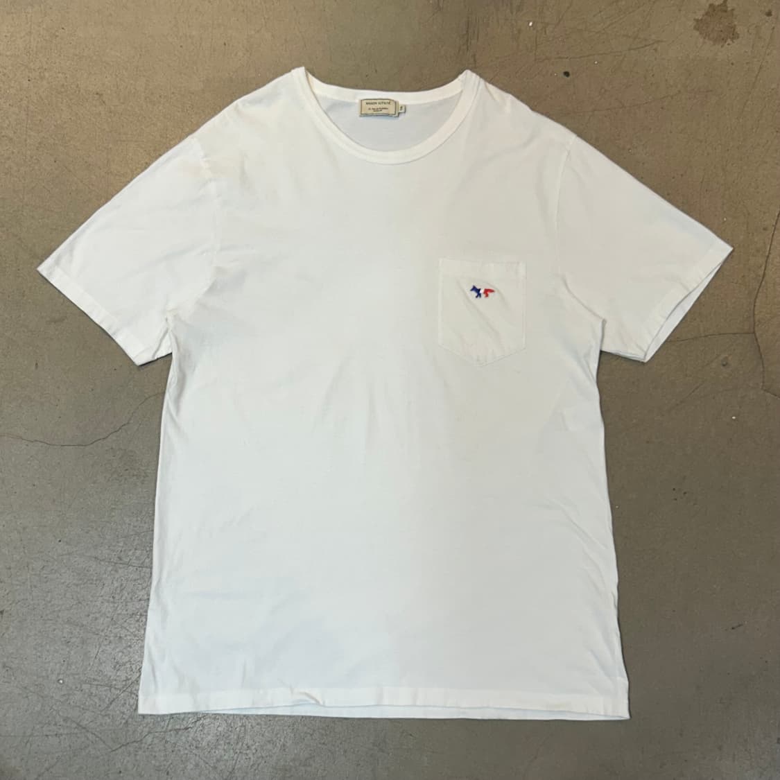 XXL 메종키츠네 프랑스 여우 자수 화이트 반팔티 상품이미지2