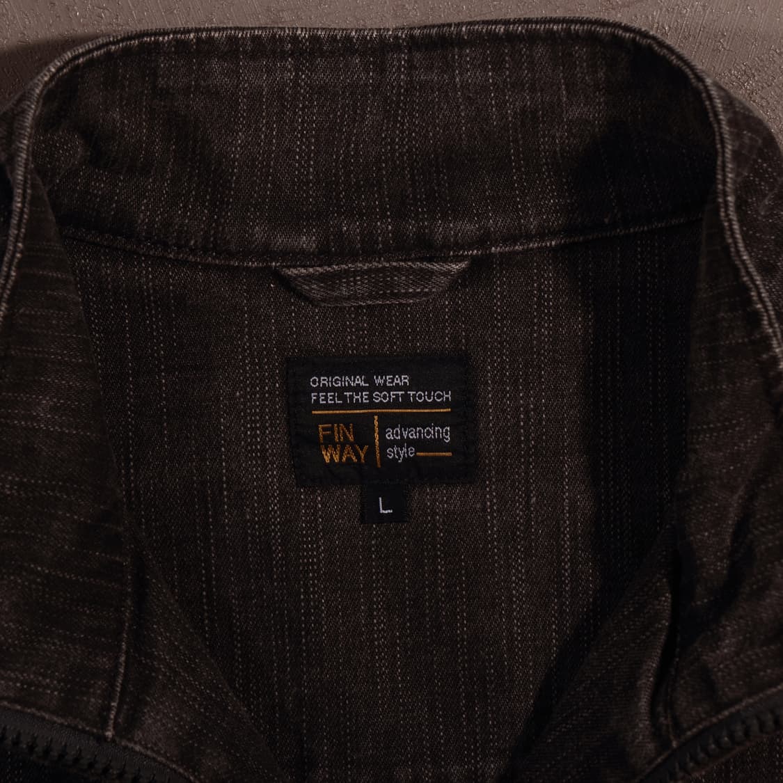 빈티지 흑청 집업 데님자켓 상품이미지3