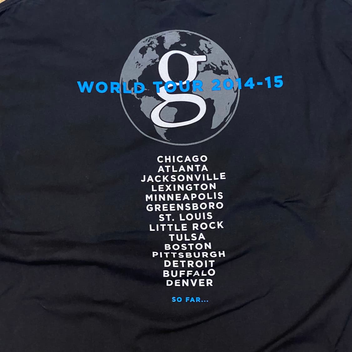 미국 빈티지 헤인즈 가스 브룩스 공시 굿즈 투어티 락티셔츠 반팔티 상품이미지5