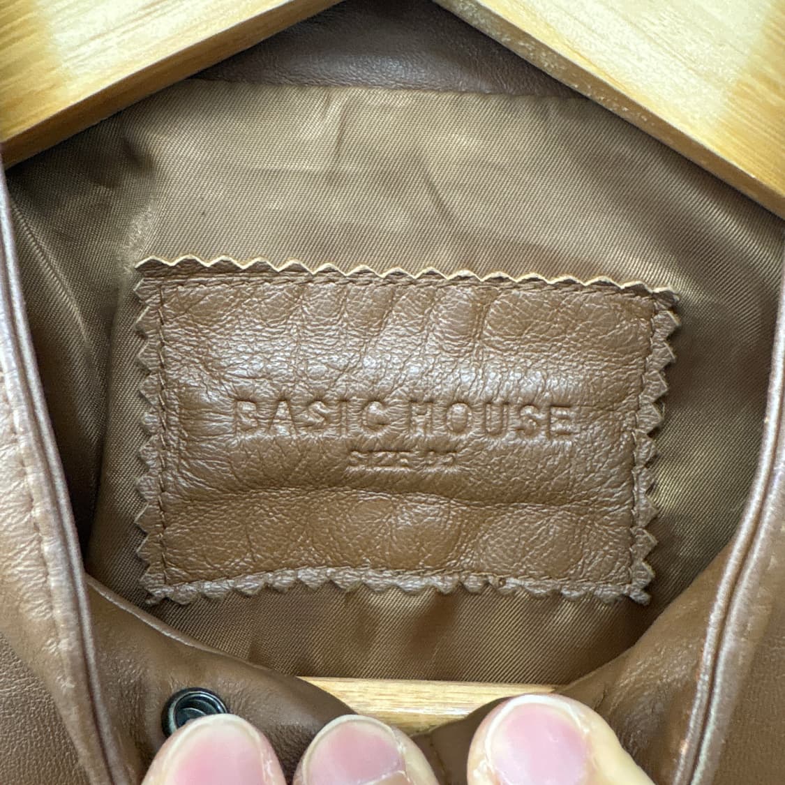 브라운 여성 양가죽 자켓 라이더 스타일 S 상품이미지5